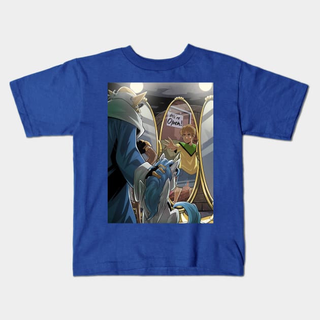 Mirrors Kids T-Shirt by schwmartzgraphics